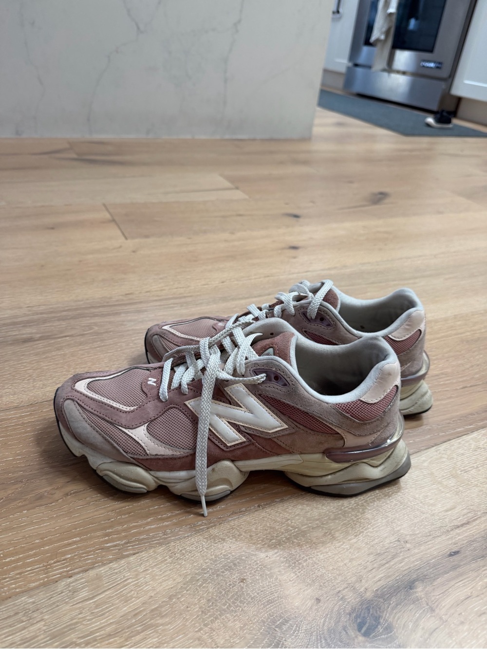 New Balance Women's Dusty Pink Mesh & Suede Sneakers